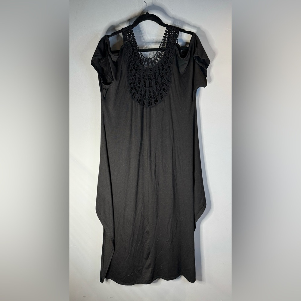 Cold shoulder tunic duster